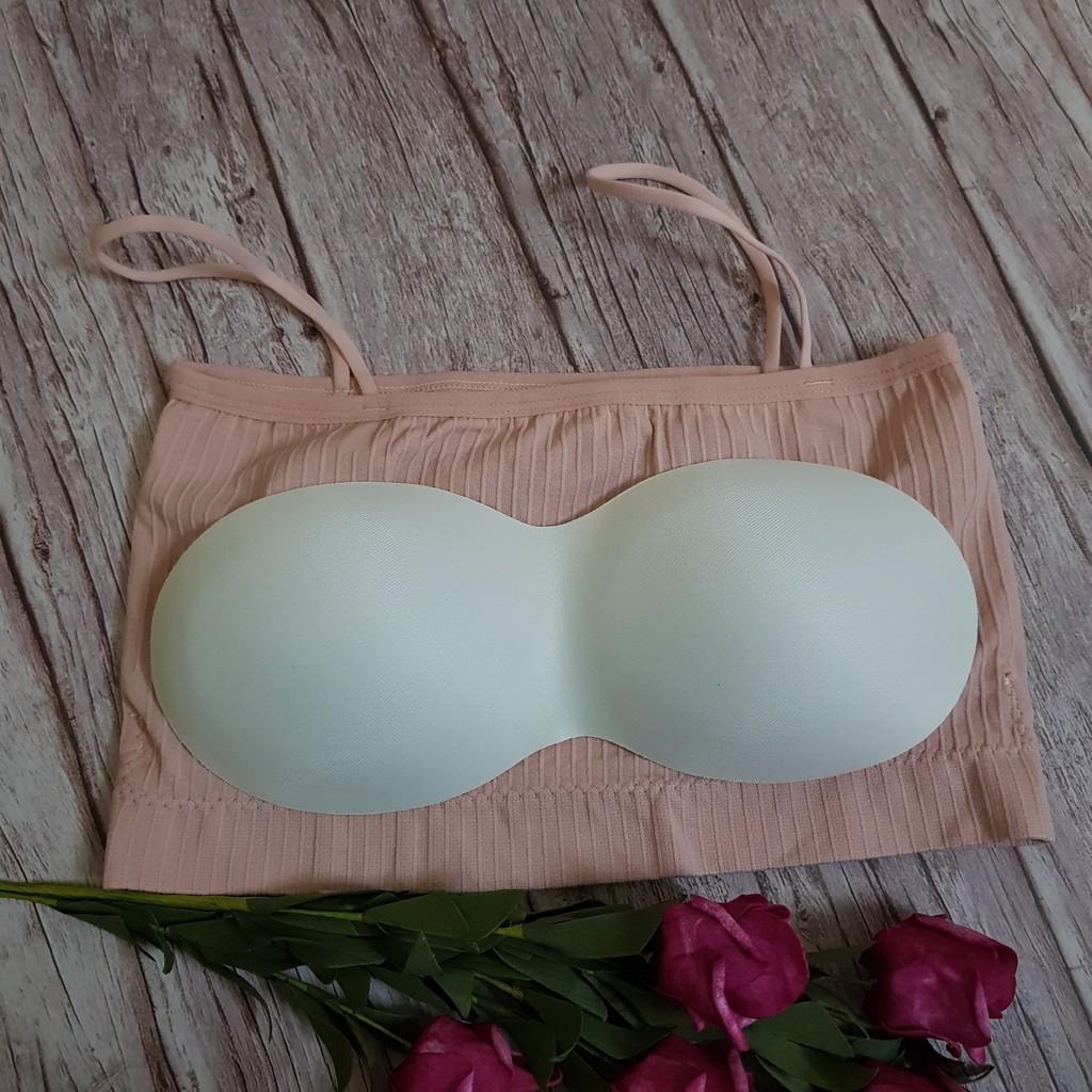 ÁO LÓT BRA 2 DÂY COTTON LEN TĂM