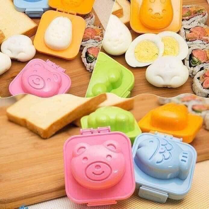 Bộ 6 khuôn cơm khuôn thạch hình ngộ nghĩnh cho bé