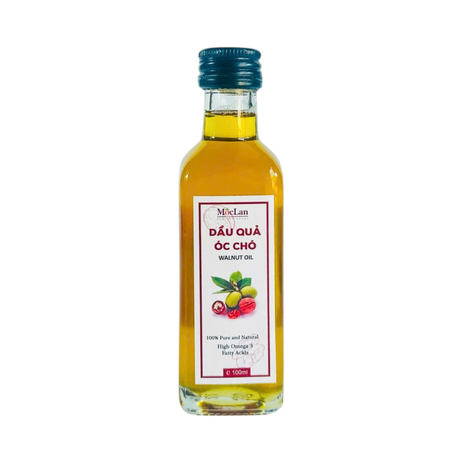 Dầu Óc Chó Tự Nhiên Mộc Lan Healthy 100ml - 250ml Omega 369 Vitamin E phụ nữ có thai, cho con bú, trẻ ăn dặm, người già