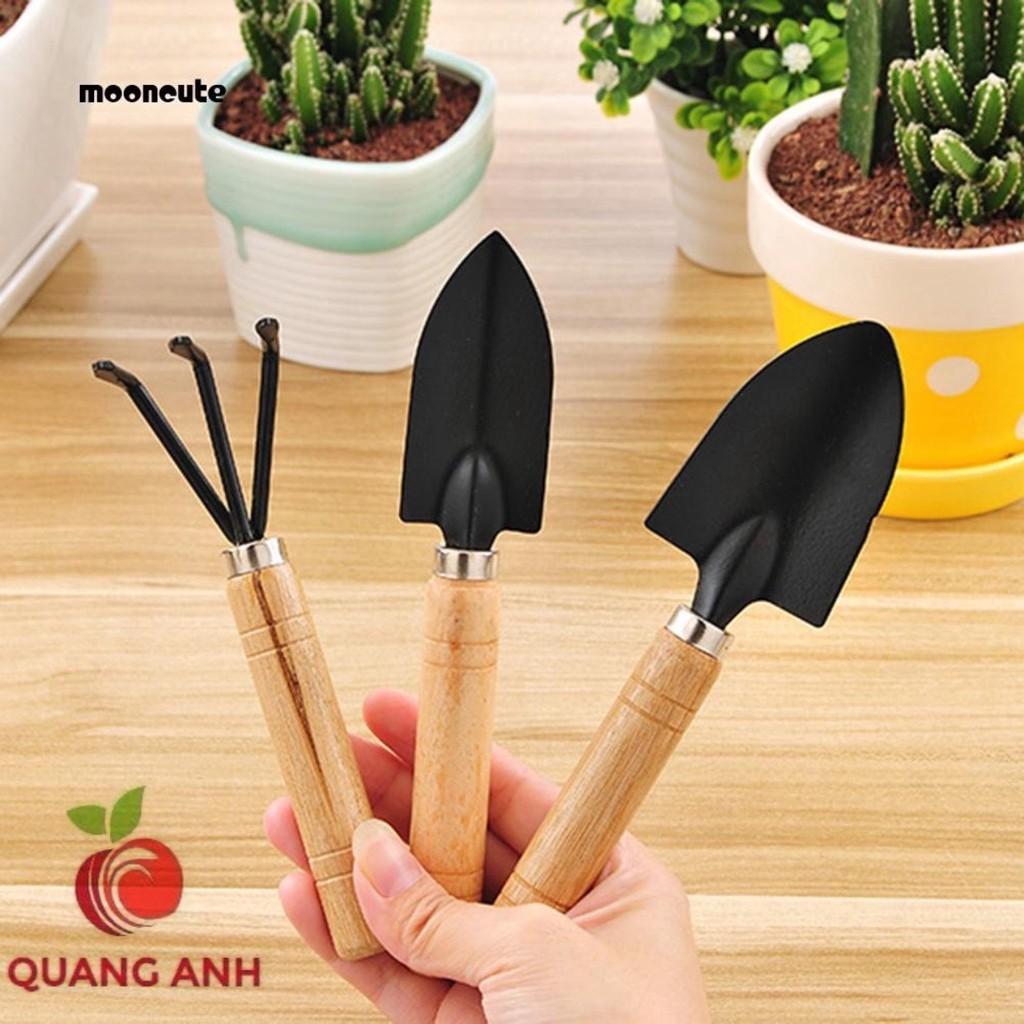 Bộ 3 Dụng Cụ Làm Vườn Mini số 2 ( Xẻng làm vườn - Xới đất - Cào đất)