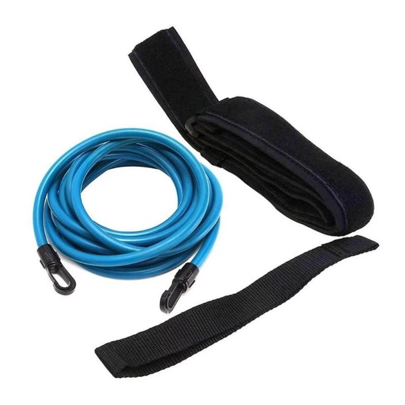 4M Tĩnh Bơi Dây Bơi Bungee Dây Dây Đeo Dành Cho Người Lớn Bơi Trẻ Em Tập Bơi Chống Cột Dây Đen/Xanh Dương/Xanh/Vàng L69F