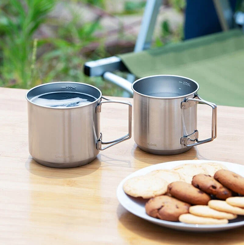 Bộ 2 Cốc Uống Nước Thép Không Gỉ Locknlock 550ml và 450ml - LHC7003SLV