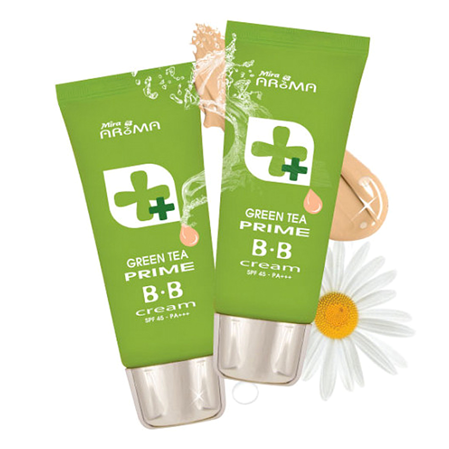 Kem Nền Đa Năng Trà Xanh Mira Aroma Prime Green Tea B.B Cream (30ml)