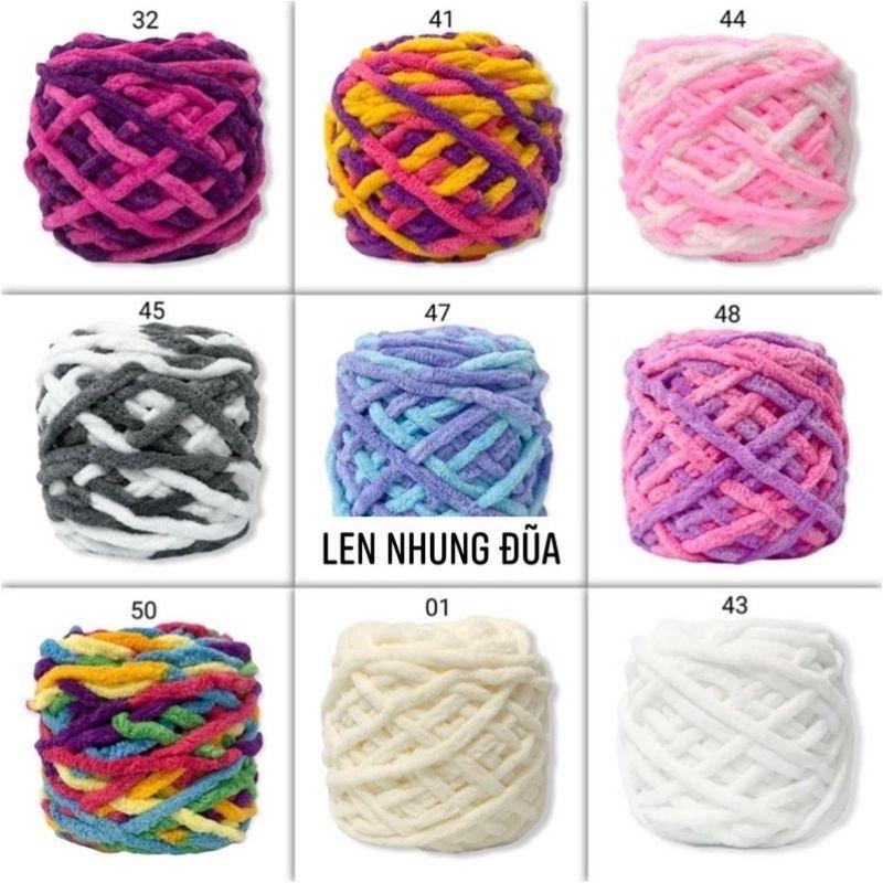 Len Nhung Đũa (50gram/cuộn) - Len cuộn đan móc - phụ kiện thủ công handmade