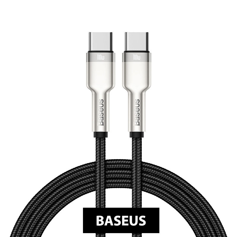 Cáp sạc siêu nhanh 100W Baseus Cafule Series Metal Data Cable Type-C to Type-C (100W) - Tốc độ truyền dữ liệu: 480Mbps - Hàng chính hãng