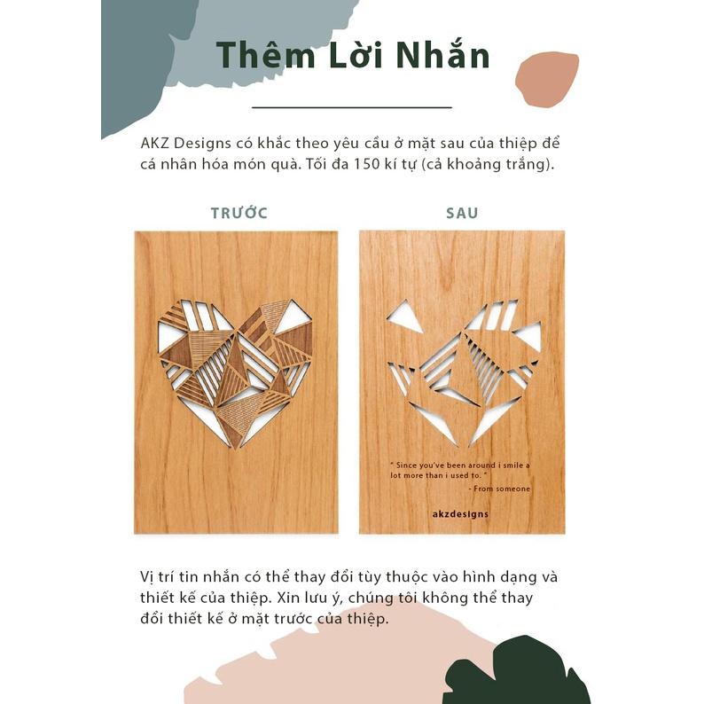 Thiệp Gỗ | Quà Tặng | Sinh Nhật | Valentine | 8/3 AKZ-TG001