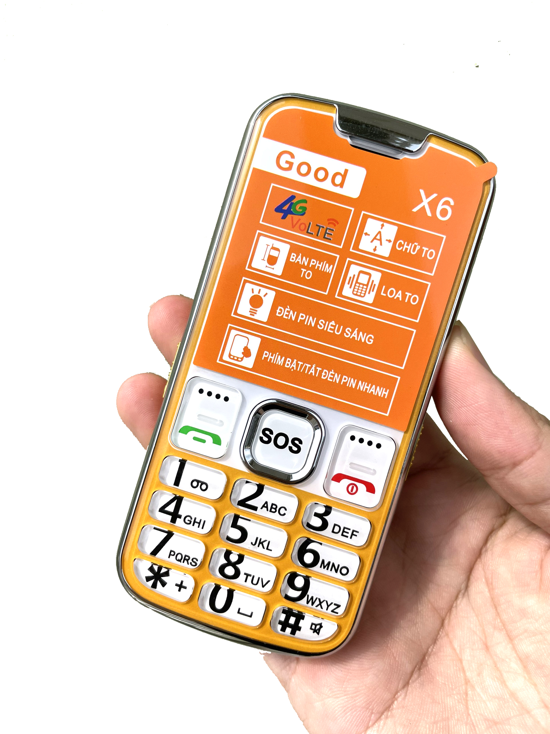 Điện thoại dành cho người già Good X6 ,chữ to, loa lớn - Mới nguyên hộp