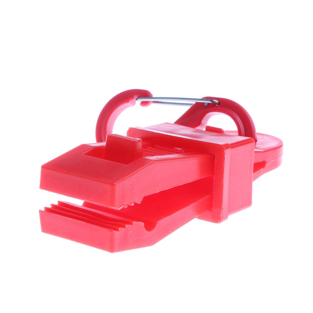 4pcs Clamp Tent Awning Tent Clip With Carabiner Plastic Red