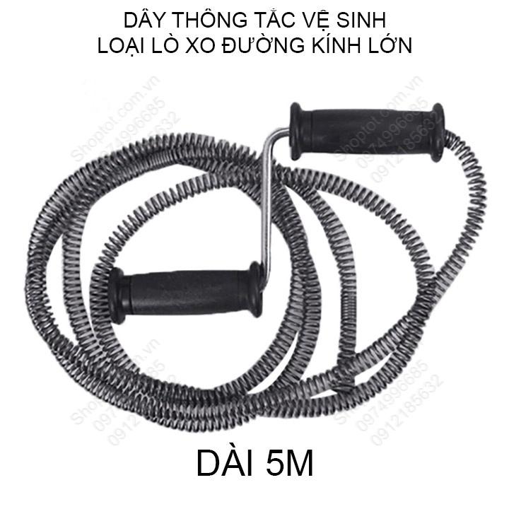 Dây thông tắc vệ sinh loại lò xo đường kính lớn 13mm, dài 5m