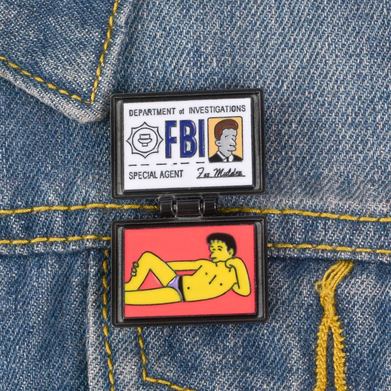 Huy Hiệu (Ghim) Cài Áo Hình Simpson FBI Ngộ Nghĩnh