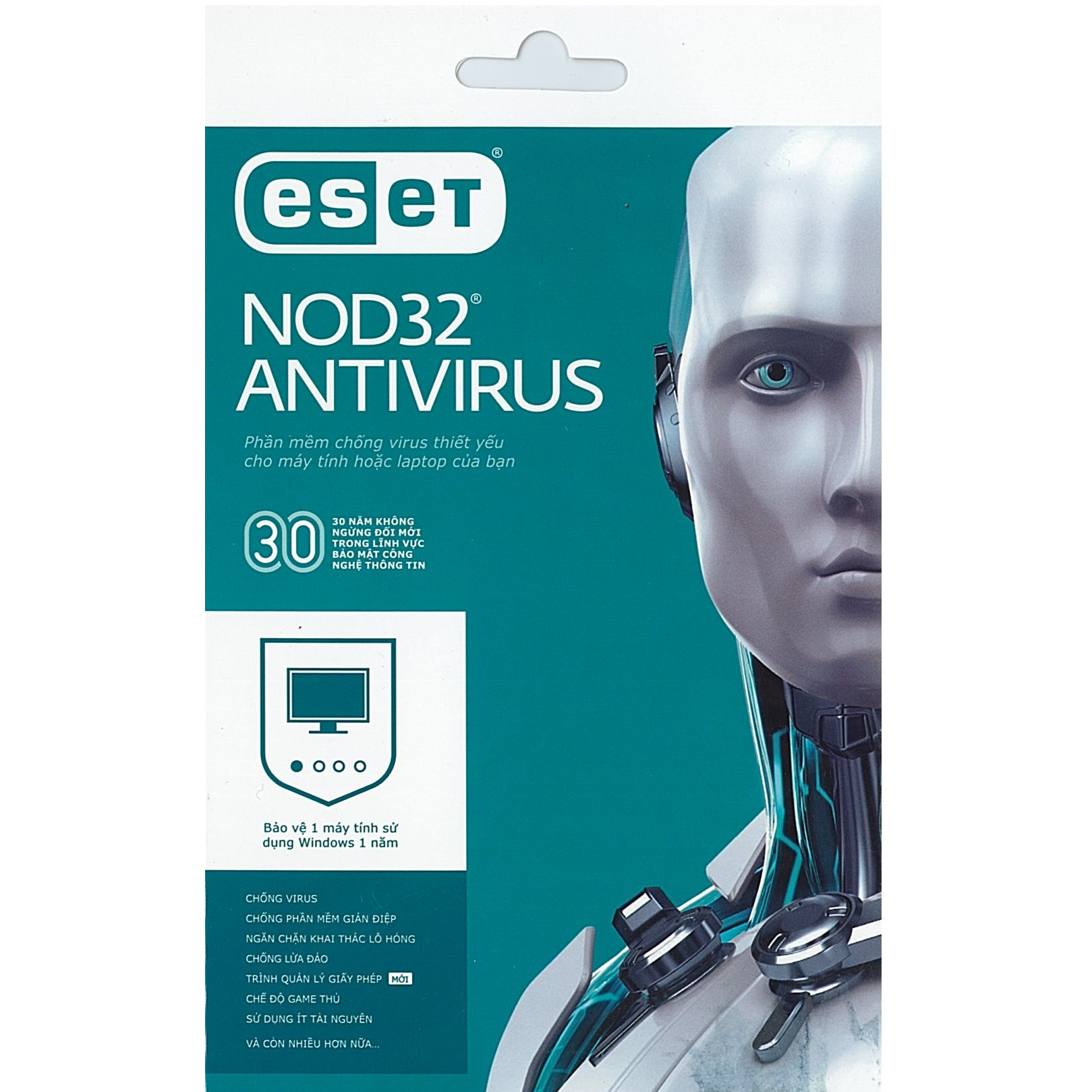 Phần mềm diệt Virus Eset Nod32 Antivirus 1 User 1 Year - Bản quyền 1 Máy/1 Năm - Hàng Chính Hãng - New