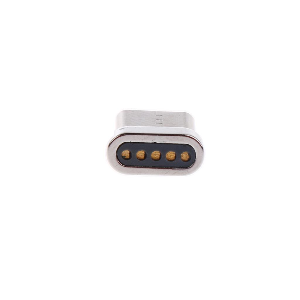 Aluminum USB Type C Magnetic Tip Convert Connector for Samsung Galaxy S8 NEW MacBook Laptop Silver