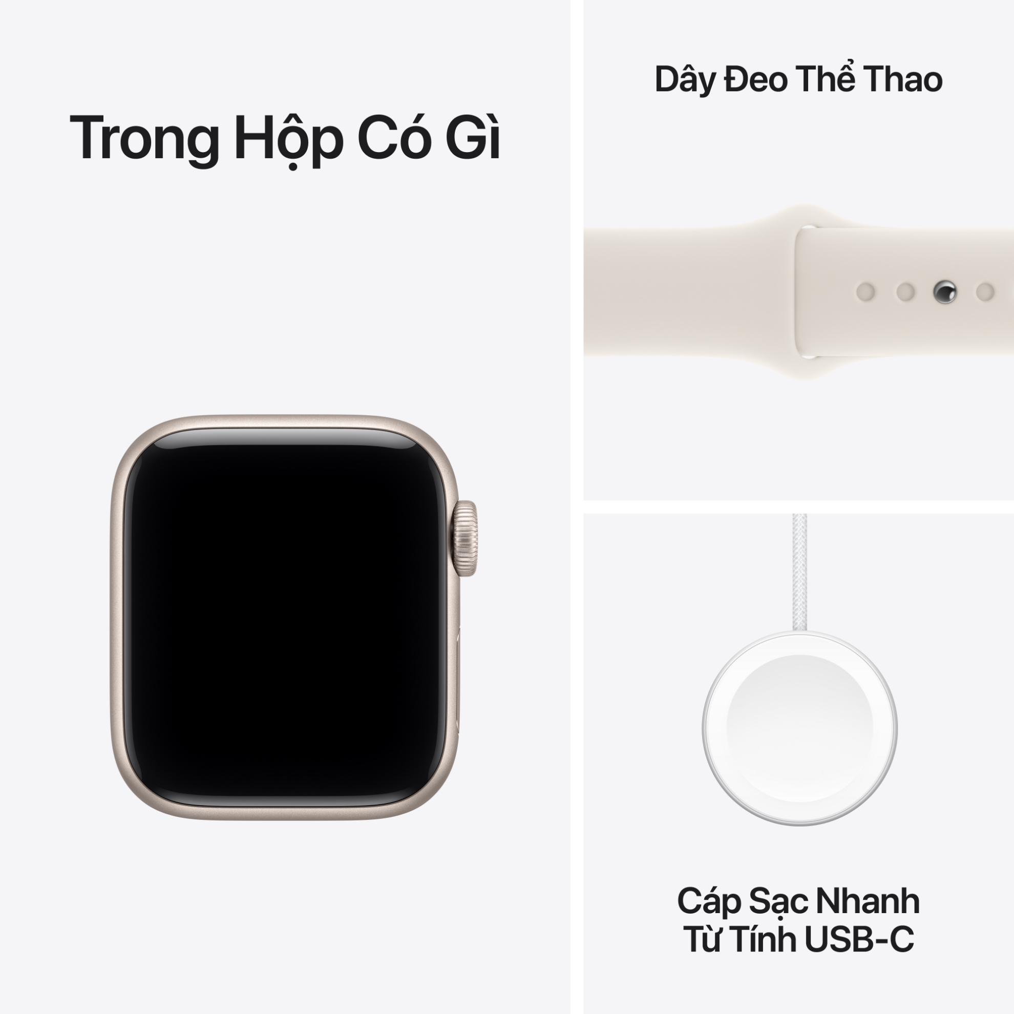 Apple Watch SE 3 2025 GPS (Viền nhôm, dây cao su)