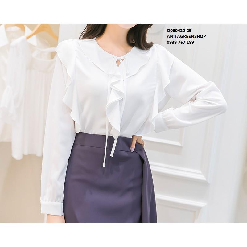 Q080420 ÁO SƠ MI NỮ NHÚN BÈO