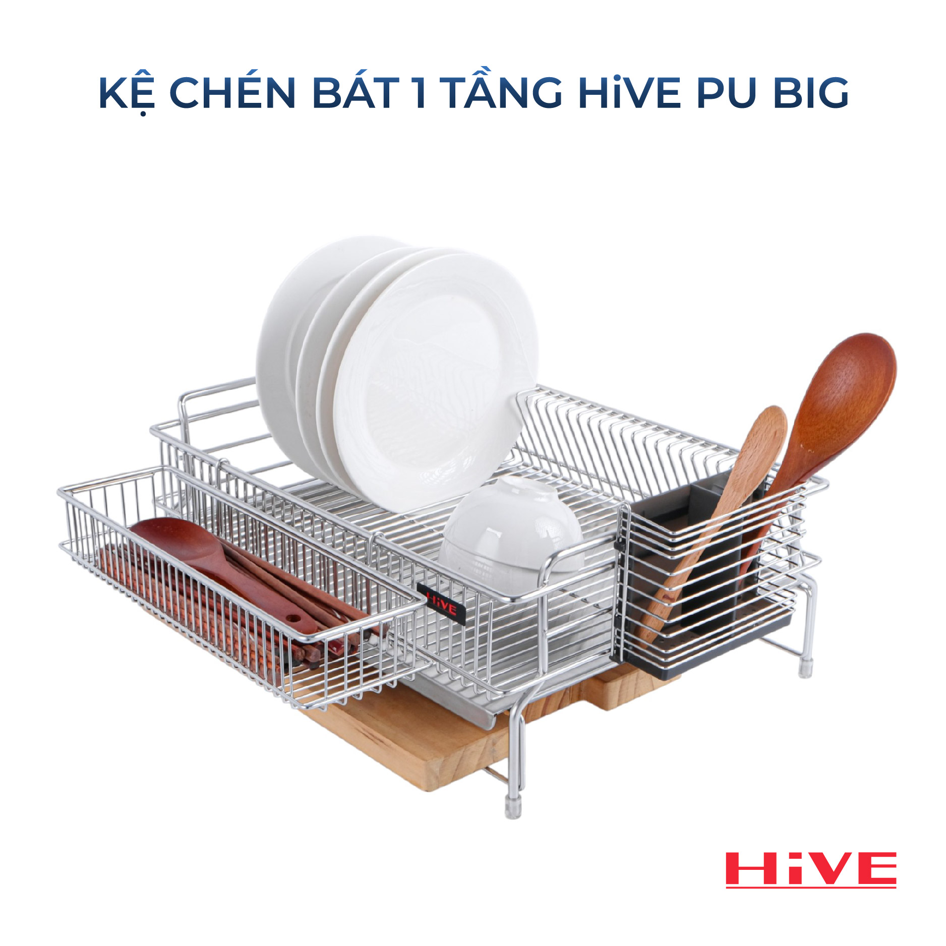 KỆ ÚP CHÉN BÁT PU HiVE BIG INOX 304