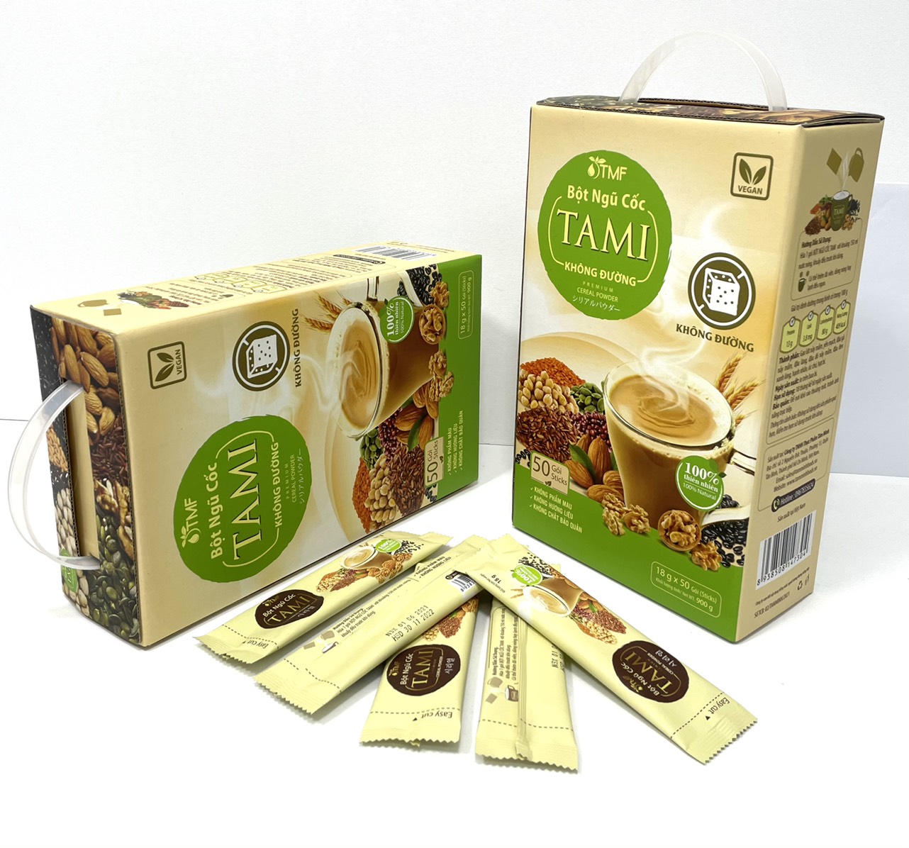 Bột ngũ cốc nảy mầm Tami không đường 900g TÂM MINH FOODS