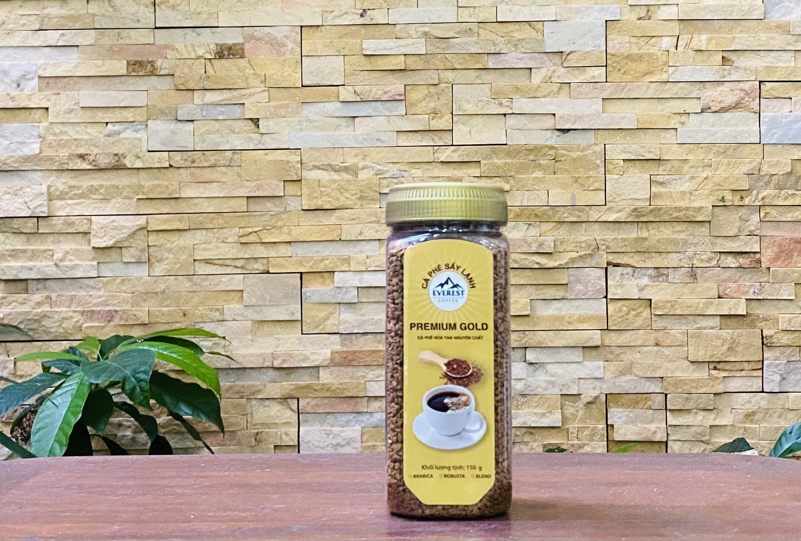 Cà Phê Hòa Tan Sấy Lạnh Nguyên Chất PREMIUM GOLD EVEREST COFFEES. Tiêu Chuẩn FDA Hoa Kỳ
