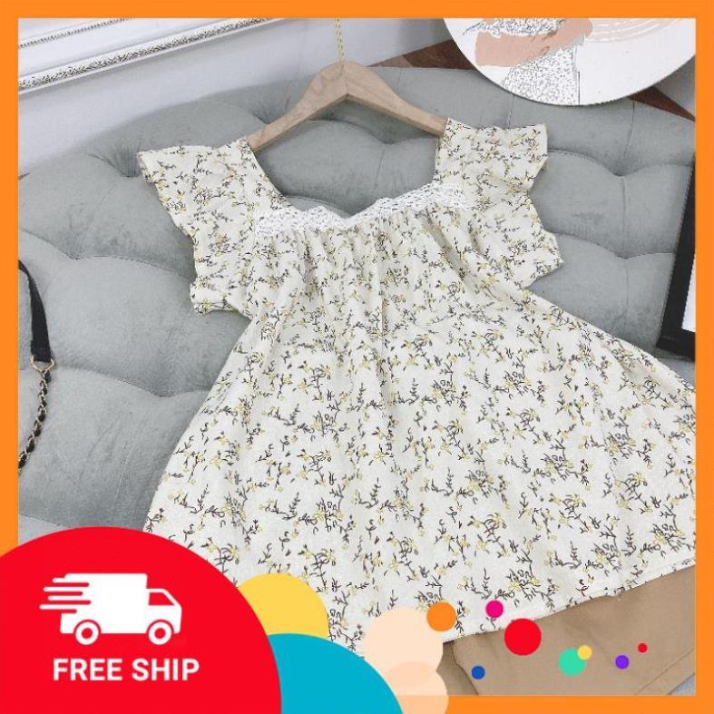 SET ÁO ĐŨI HOA NHÍ VÀNG PHỐI REN CÁNH TIÊN MIX QUẦN ĐŨI ĐÙI KEM