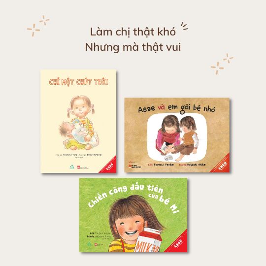 Sách Combo Ehon Làm chị thật khó- Nhưng mà thật vui  - ehomebooks