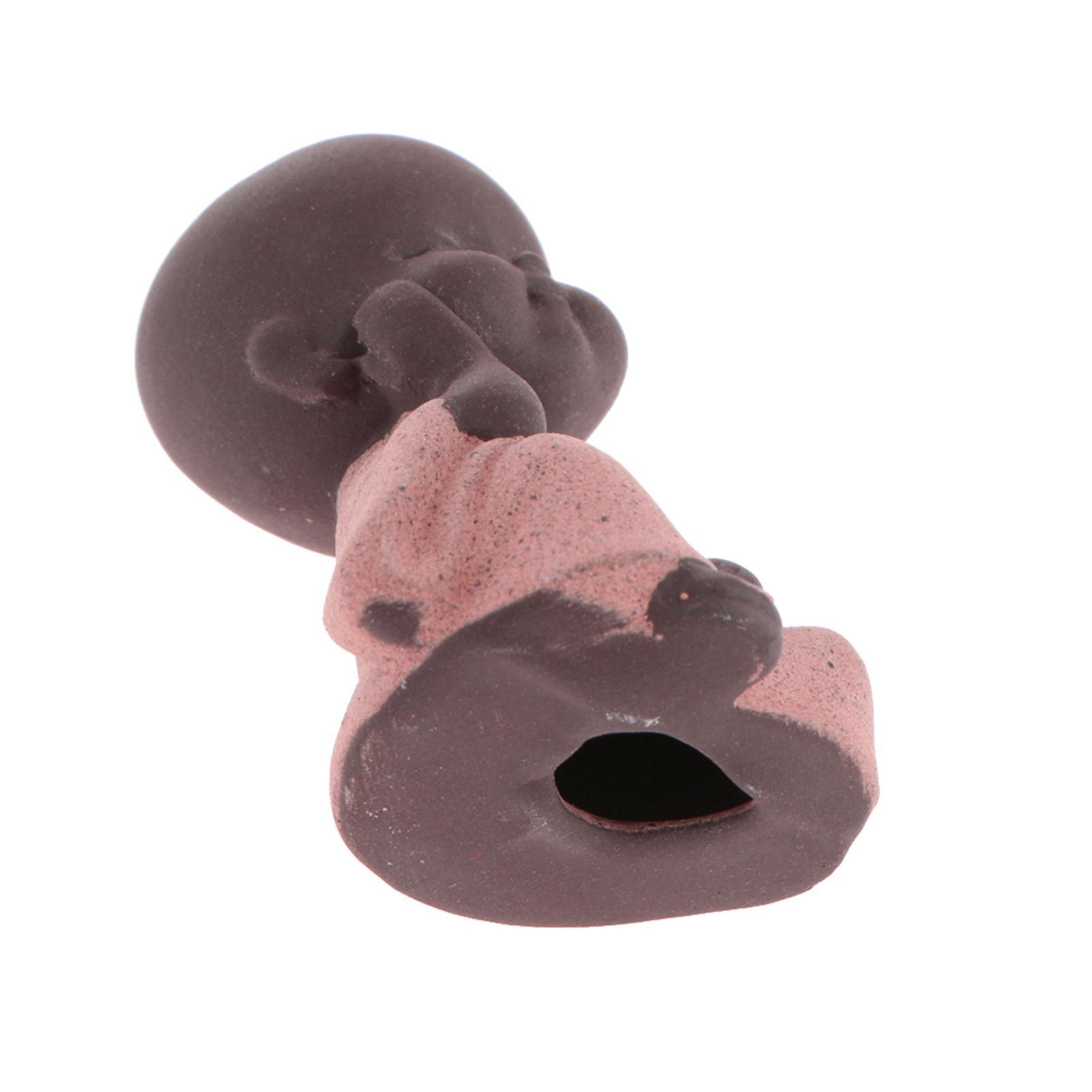 Ceramic Small Buddha Statue Monk Figurine Decorative Ornaments