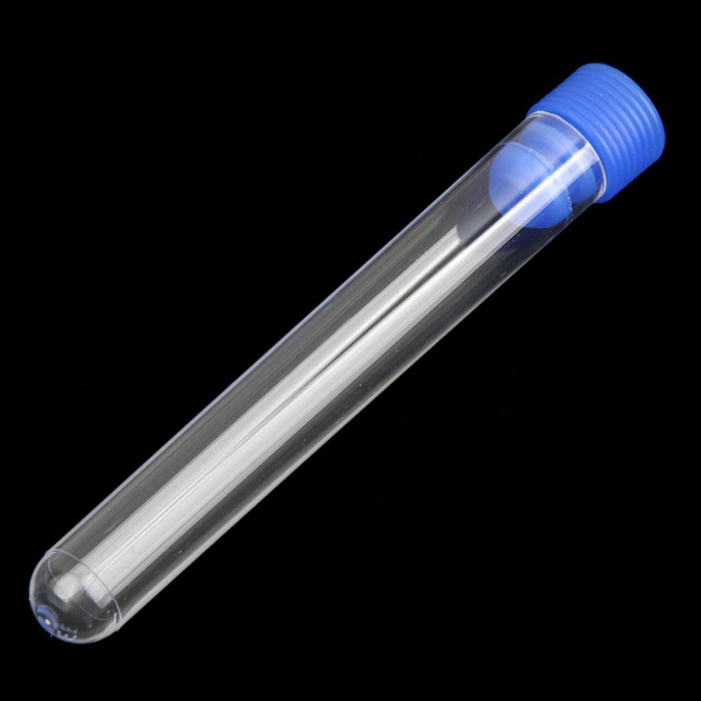 40 Tube - 15x100mm Clear Plastic Test Tube Set with Cap