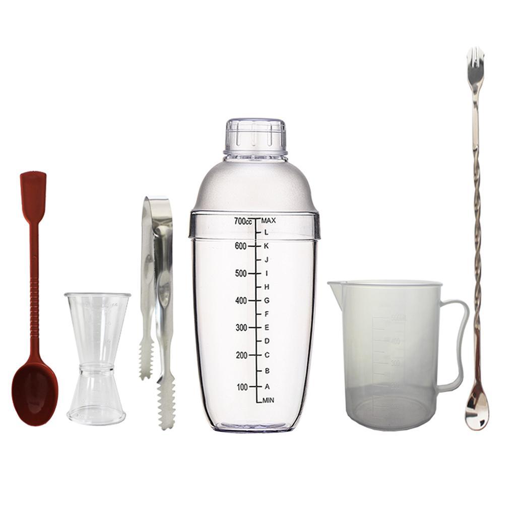 6 Pcs Cocktail Shaker & Bar Accessories - Drink Mixer & Cocktail Set Barware
