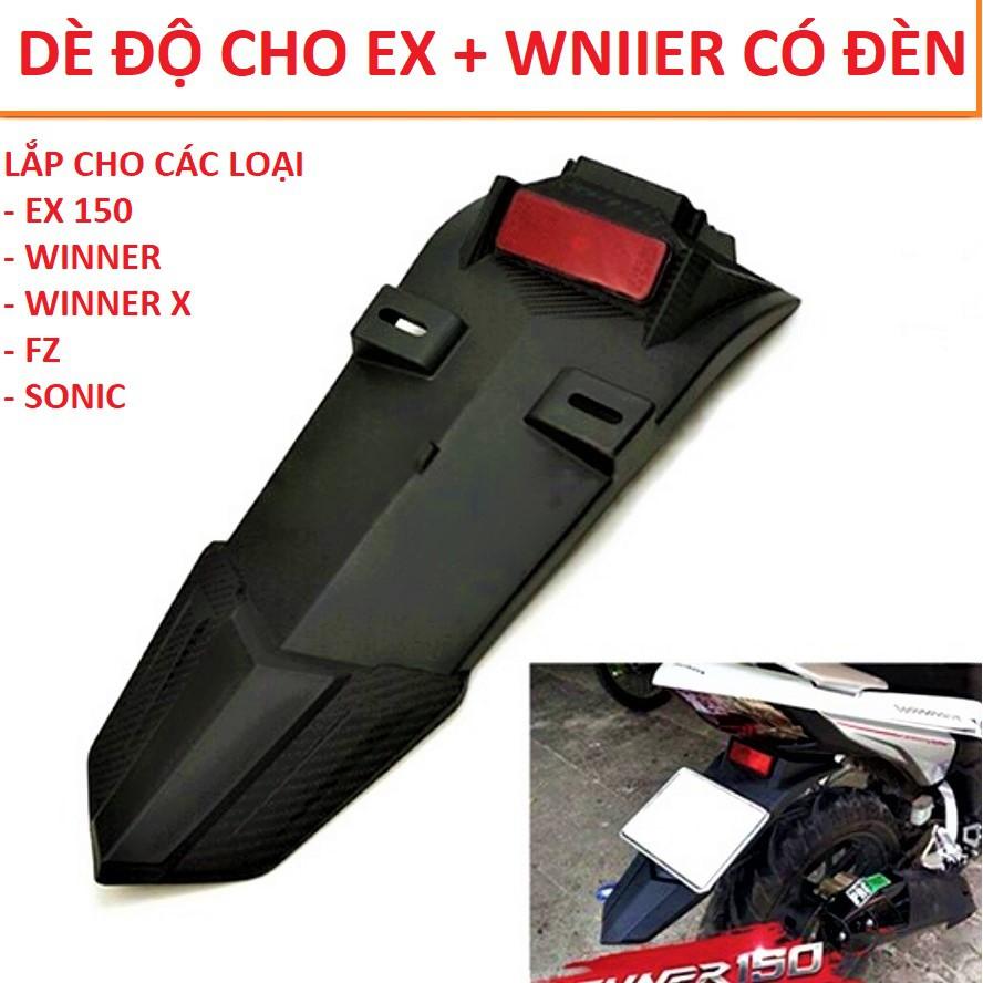 DÈ CHẮN BÙN ĐỘ CÓ ĐÈN CHO EX 150 + WINNER - ĐỒ CHƠI XE MÁY - DE CHAN BUN