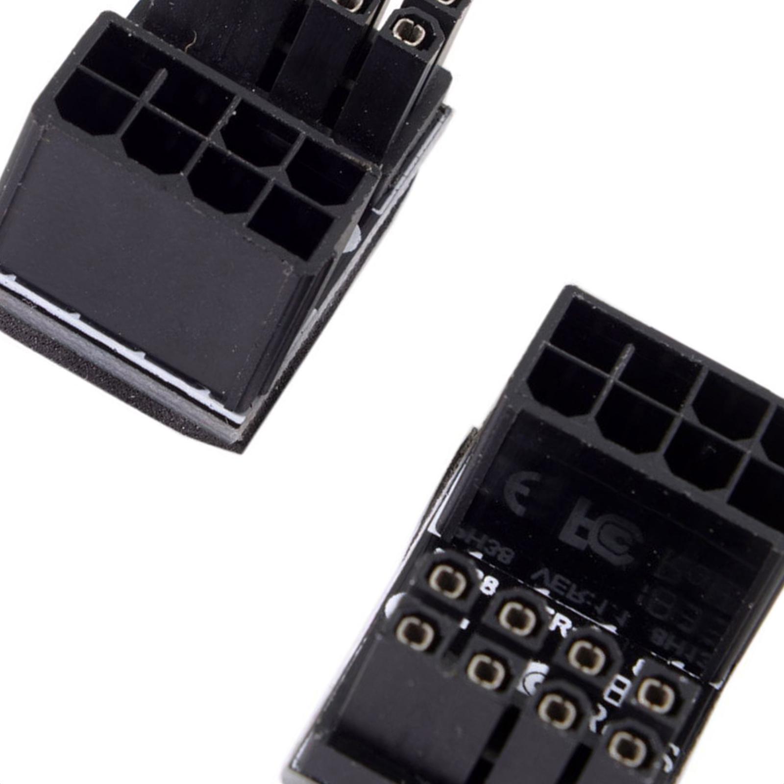 2Pcs GPU 180 Degree Angled Power Adapter for Desktops Graphics Card, Easy to Install