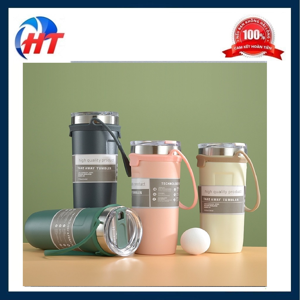 Ly giữ nhiệt kèm quai xách 710ml mang đi du lịch-HT