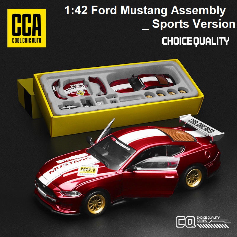 Xe mô hình hợp kim Ford Mustang GT phiên bản thể thao có linh kiện lắp ráp tỉ lệ 1:42