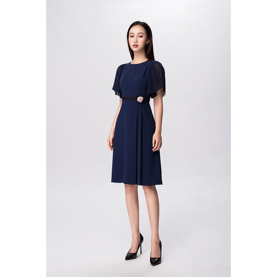 Đầm chân A xếp ly - D020084C