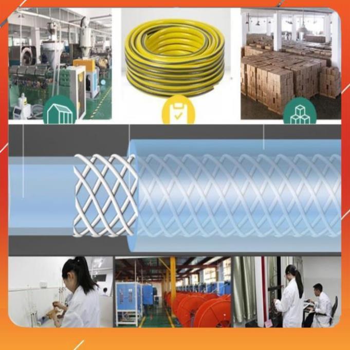 Vòi Xịt️Evoucher Bộ dây vòi xịt nước rửa xe, tưới cây , tăng áp 3 lần, loại 15m 206587 cút sập,+ mở chai