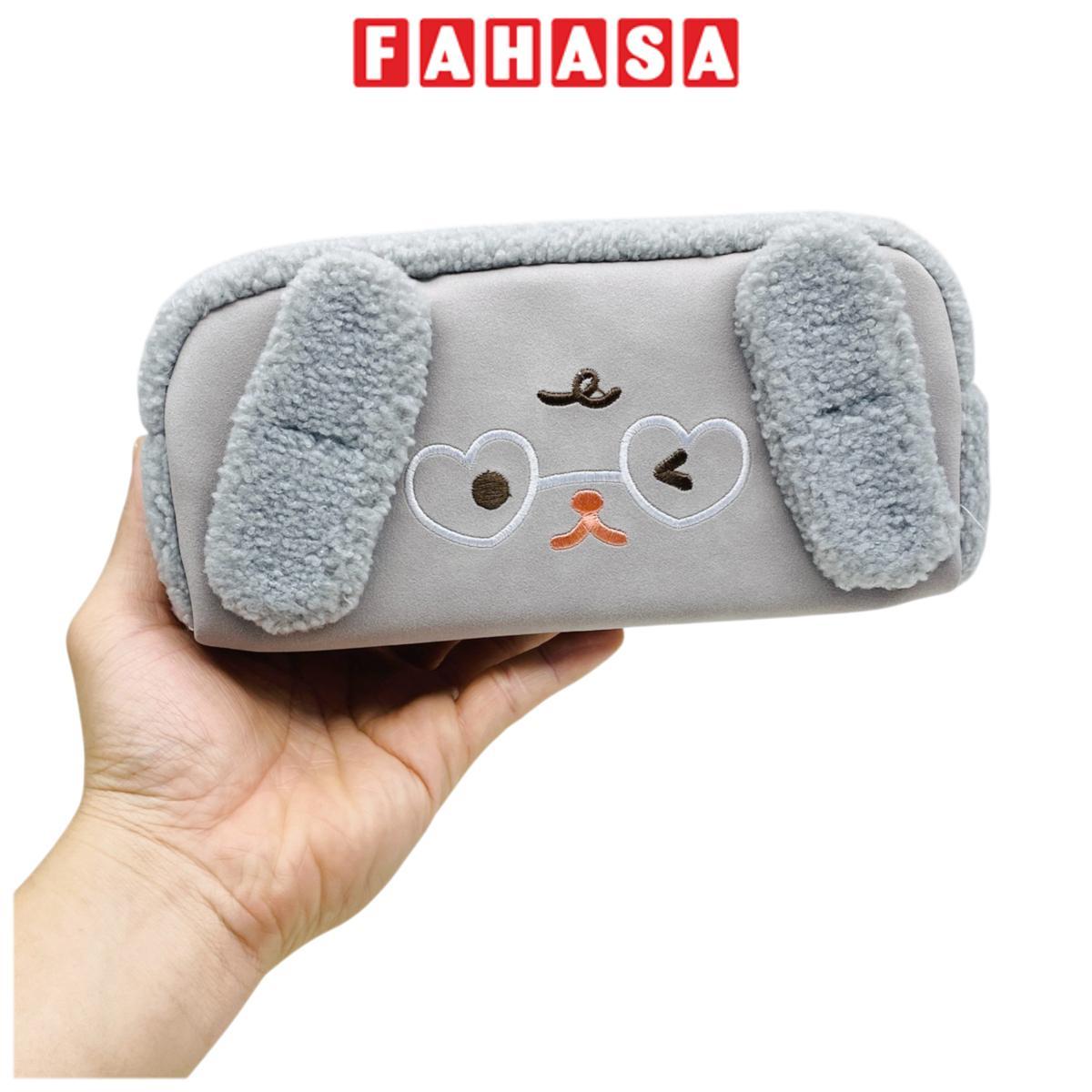 Bóp Viết Vải Thỏ Đeo Kính Xám - 7648