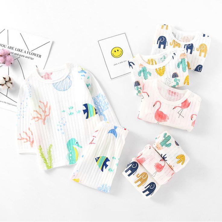 Bộ cotton giấy dài tay cài vai mẫu mới nhất