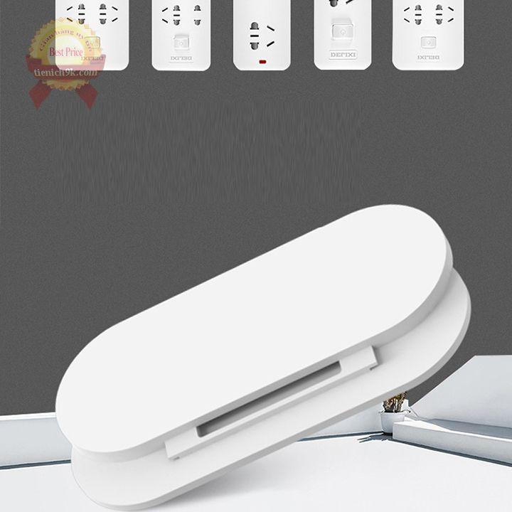 Bộ 2 Miếng Nhựa AB Giá treo ổ điện điều khiển điều hòa router wifi trượt cài chữ T dính dán tường 2 mặt A B siêu chắc