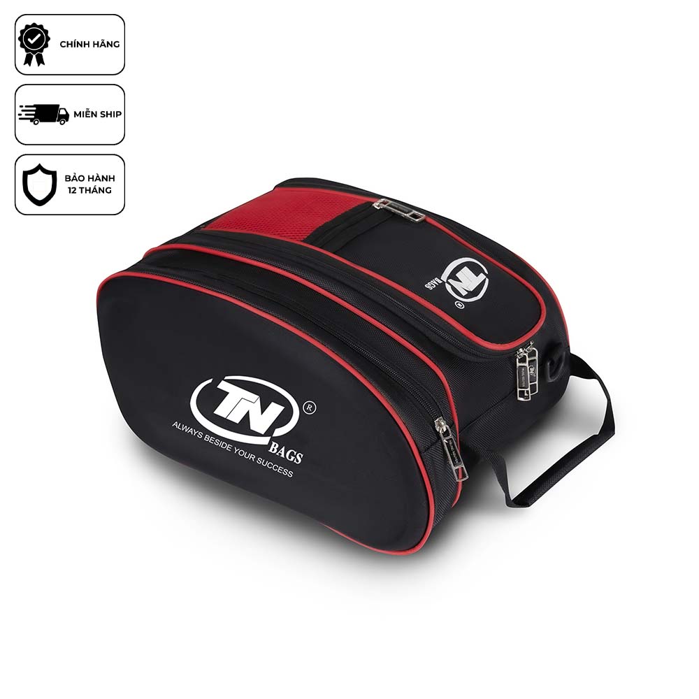 Túi Đựng Giày Đeo Chéo 2 Ngăn Chống Nước TN Bags TN.B 9001 – Túi Đựng Giày Bóng Đá, Túi Gym Thể Thao Màu Đen Đỏ Năng Động Cao Cấp!