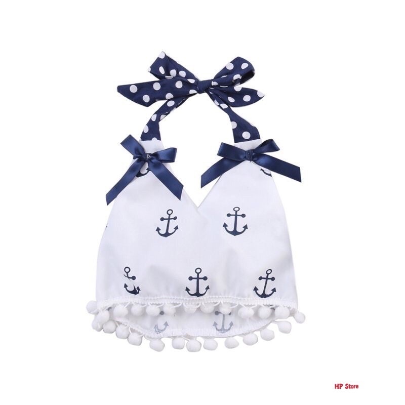 Bộ Áo Quần 1-3 Tuổi Tặng Băng Đô Turban Đồ Bơi Chấm Bi Dễ Thương Bé Gái Nhập Khẩu
