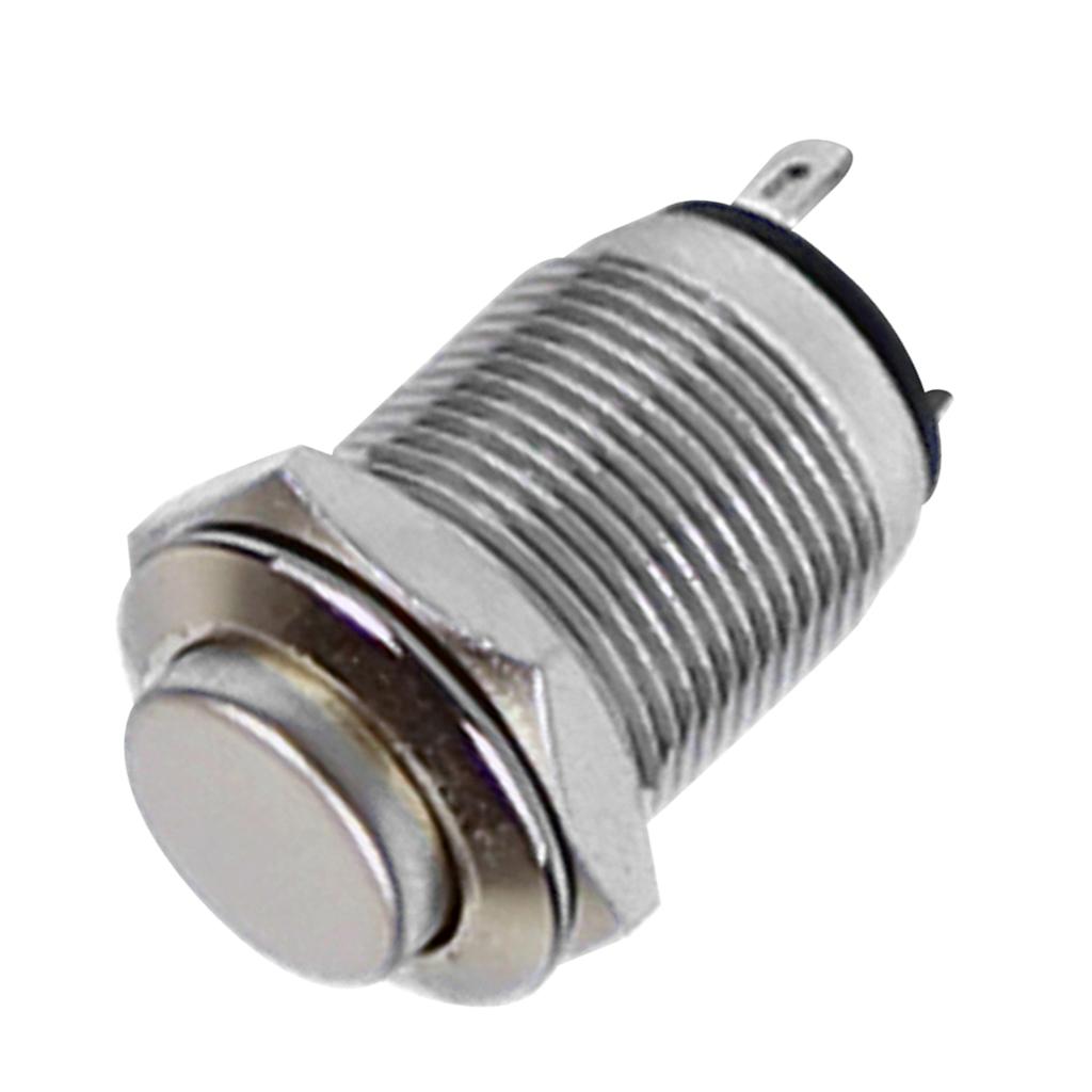 Mounting Hole 12mm 36V Waterproof Metal Indicator Reset Signal Light Blue LED Signal Lamp High-lighted ~Flat Head Welding Foot