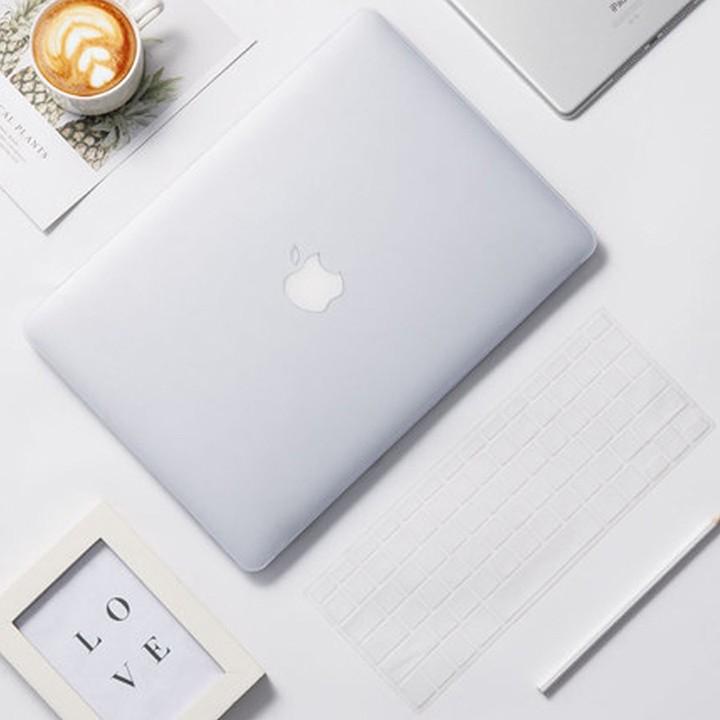 Combo 5in1 Case,Ốp dành cho Macbook Và Phủ Phím Màu Trong Mờ (Tặng Kèm Miếng Dán Màn Hình,Nút Chống Bụi,Kẹp Chống Gãy Sạc