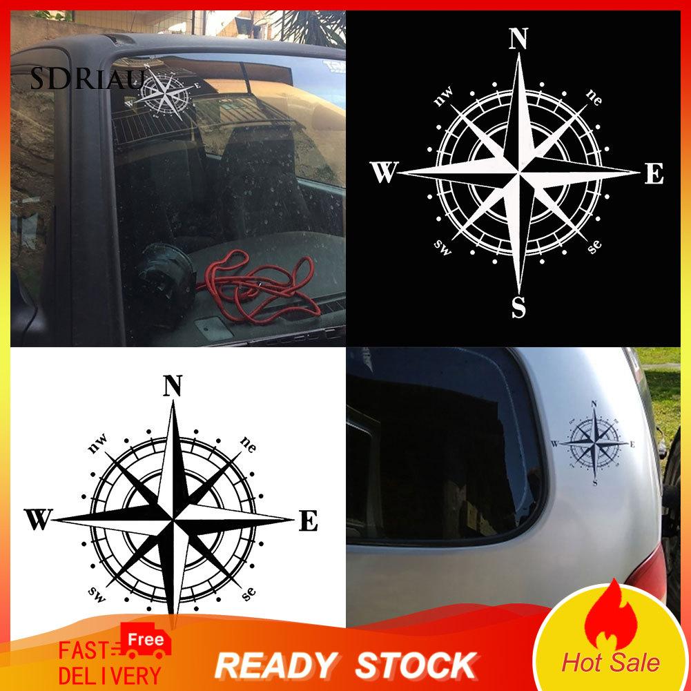 Decal Dán Trang Trí Xe Hơi / Xe Máy Hình La Bàn Độc Đáo