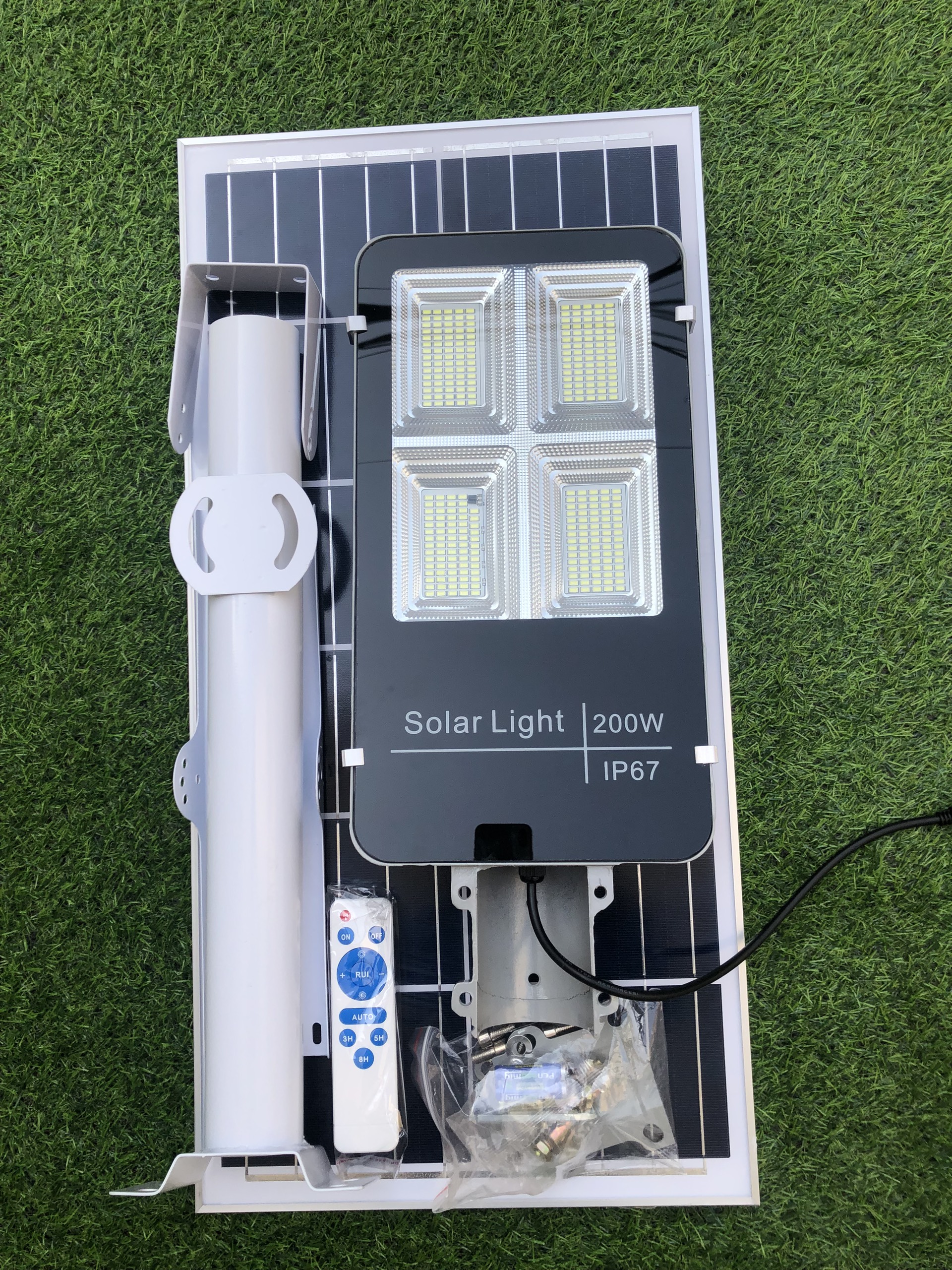 Đèn đường năng lượng 200W bàn chải siêu sáng