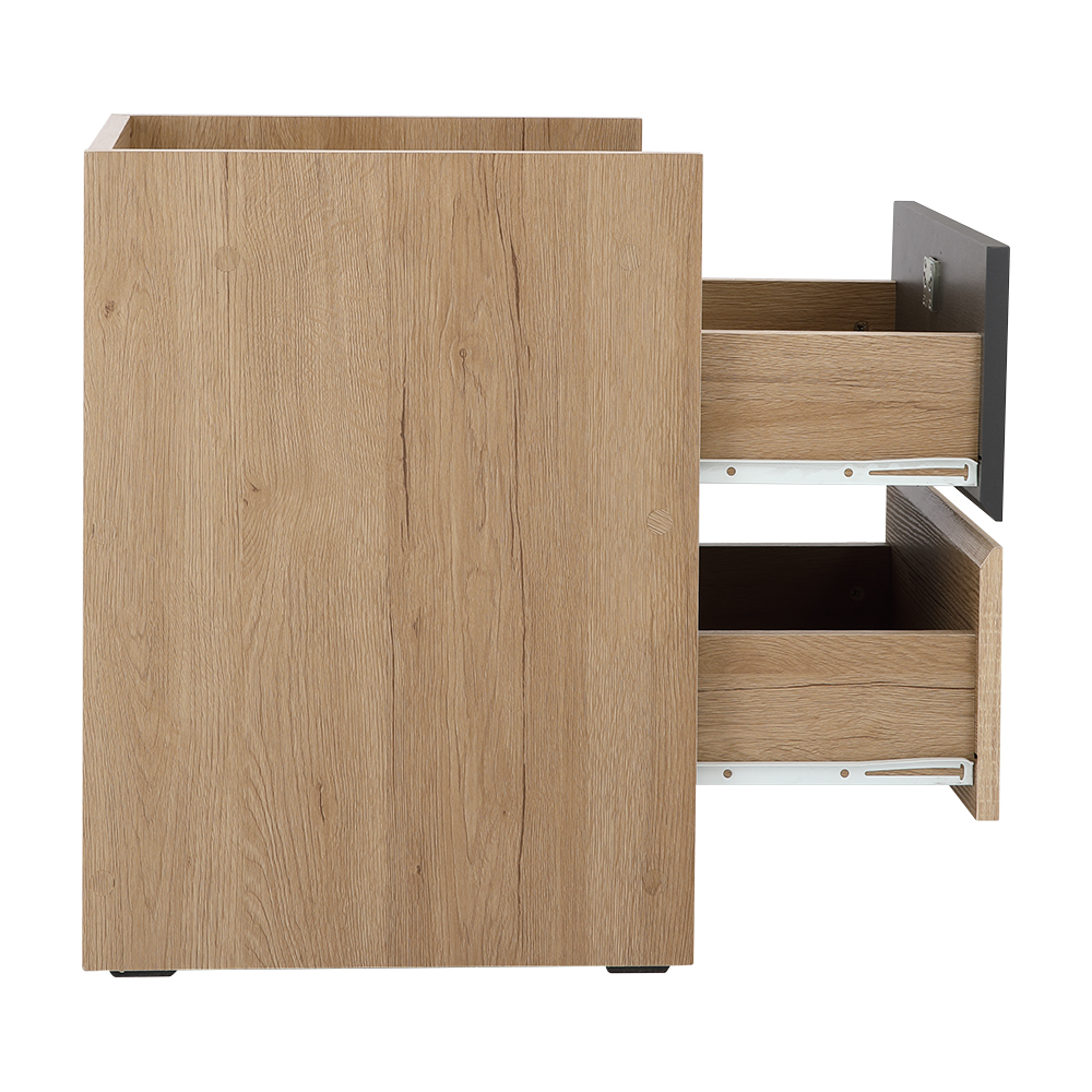 Tủ ngăn kéo gỗ 2 tầng, 1 ngăn khóa AUGUSTA kiểu dáng đơn giản kết hợp 2 tông màu | Index Living Mall - Phân phối độc quyền tại Việt Nam