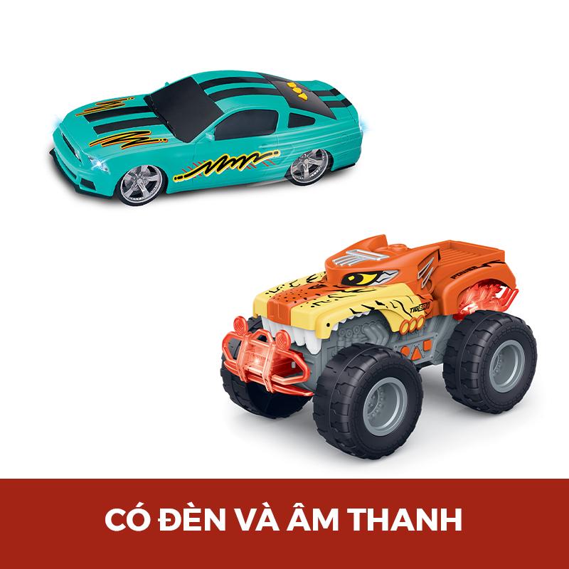 Đồ Chơi Combo Xe Hổ Tinh Và Xe Thể Thao Có Đèn Và Âm Thanh VECTO CB-VT2383-VT55882