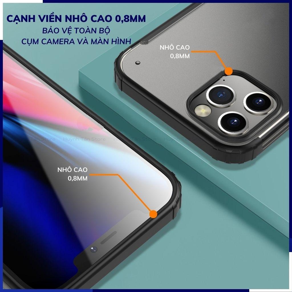 Ốp lưng ip 12 pro max ip 12 pro chống sốc bảo vệ camera chống vân tay nhám viền màu ver 2 phụ kiện huỳnh tân store