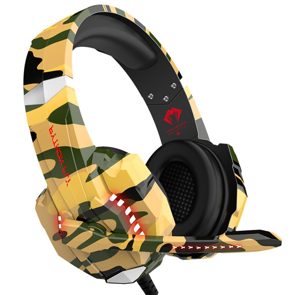 Gaming Headset with Mic for PC Games Laptop Yellow