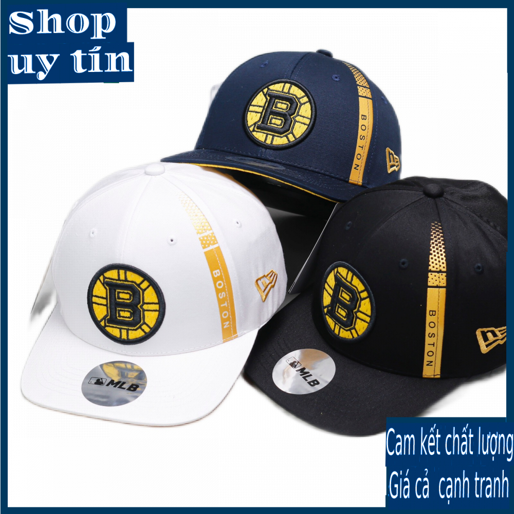 Freeship - MŨ/NÓN KẾT LƯỠI TRAI SNAPBACK B BOSTON PHỐI CÁCH THỜI TRANG NAM NỮ CAO CẤP - MÀU XANH ĐEN