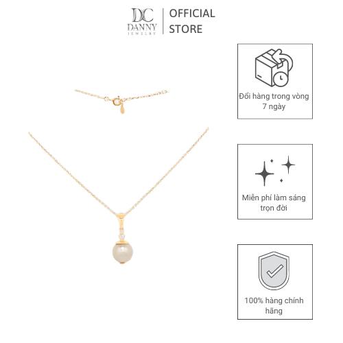 Mặt Dây Danny Jewelry Bạc 925 Ngọc Ốc Đính Đá CZ Xi Rhodium/Vàng hồng MD023