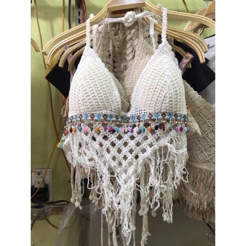 Áo bra len móc nhiều kiểu mặc đi biển️bikini hot