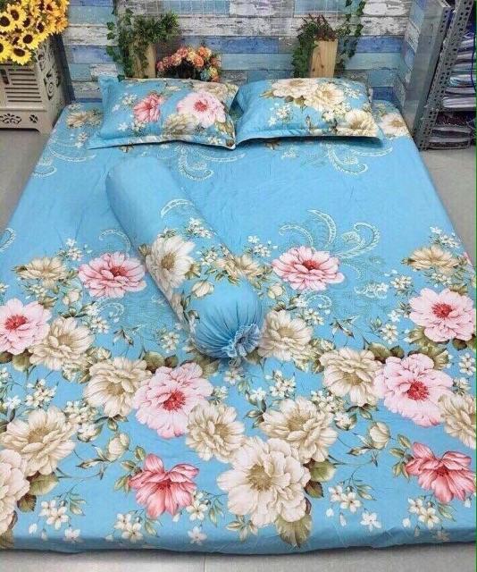 Bộ chăn ga gối Cotton poly 5 món chăn chần ga phủ m6, m8