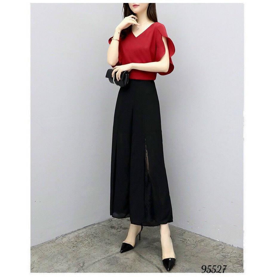 SET COTTON LẠNH,QUẦN CÓ DÂY KÉO,THIẾT KẾ HỌA TIẾT TRƠN NHƯNG KHÔNG KÉM PHẦN SANG TRỌNG THỜI TRANG KING STORE